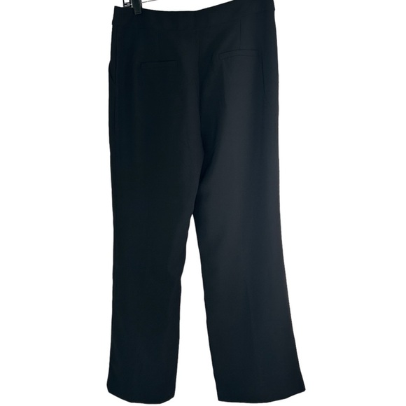 Skies Are Blue Front Slit Black Trouser Lightweight Silky Satin Pant SZ M Dressy - Picture 5 of 11